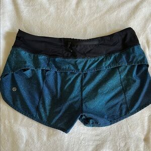 lululemon athletica Blue and Black Athletic Shorts Lightweight Performance